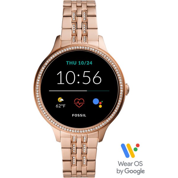 FOSSIL Q FTW6073 Gen 5E Smartwatch Rose Gold-Tone Stainless Steel