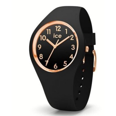 ICE WATCH IC014760 ICE GLAM BLACK ROSE GOLD NUMBERS SMALL 3H