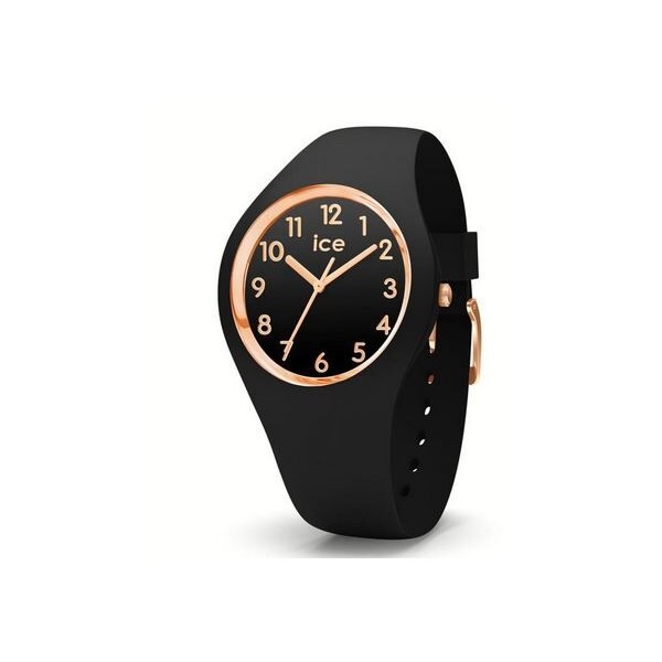 ICE WATCH IC014760 ICE GLAM BLACK ROSE GOLD NUMBERS SMALL 3H