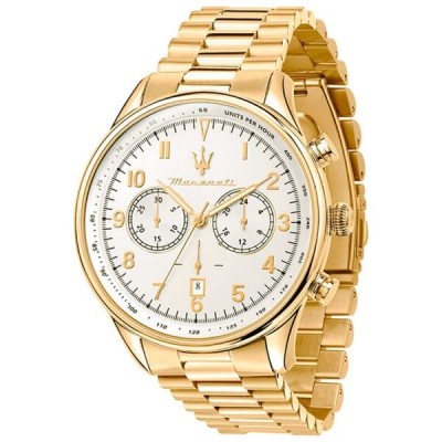 Reloj Maserati Caballero Tradizione Dorado Cronógrafo 45mm Ref: R8873646003