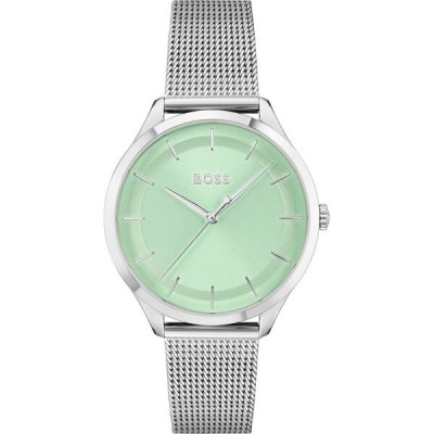 Reloj Boss Mujer Pura Malla Milanesa Acero Esfera Verde Menta 36mm Ref: 1502636
