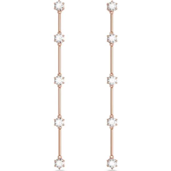 Pendientes Swarovski De Gota Constello Corte Redondo Blanco Chapado En Oro Rosa Ref: 5661463