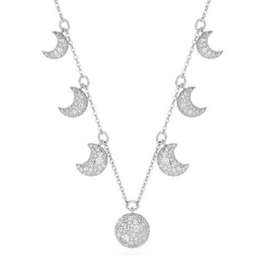 Gargantilla Swarovski Luna Blanco Rodiado Ref: 5666178