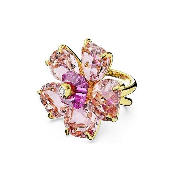 Anillo Swarovski Double Shank Pink/Gos 58