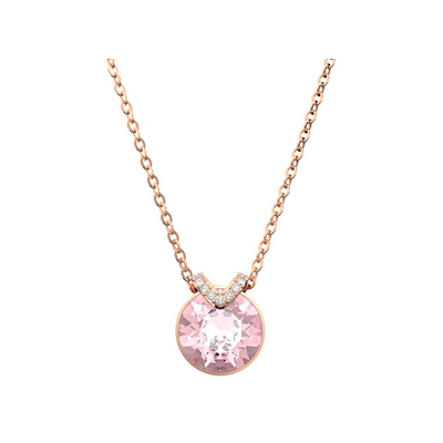 Colgante Bella V, Talla redonda, Rosa, Baño Tono Oro Rosa Swarovski Ref.5662088