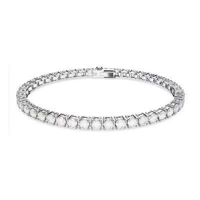 Pulsera Swarovski Matrix Tennis Baño Rodio y Cristales Blancos Ref.5648937