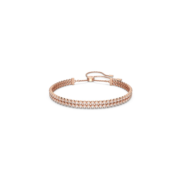 Pulsera Subtle, Talla Redonda, Blanca, Baño Tono Oro Rosa Swarovski Ref.5224182