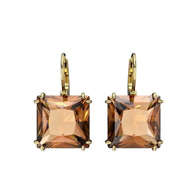 Pendientes Talla cuadrada, Marrones, Baño Tono Oro Swarovski Ref.5619494