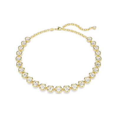 Collar Imber Swarovski, Talla Redonda, Blanco, Baño Tono Oro Collar Imber, Ref.5682585