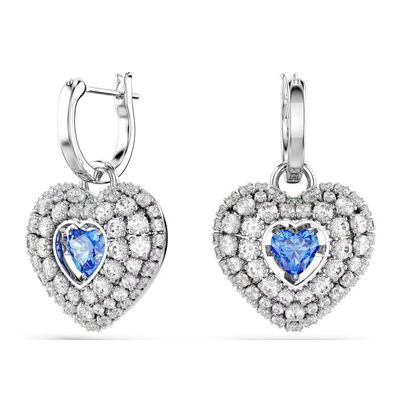 Pendientes Hyperbola, Corazón, Azules, Baño de rodio Ref-5680392