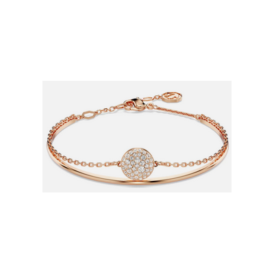 Pulsera Swarovski Meteora Baño Oro Rosa y Círculo Cristales Blancos Ref.5683452