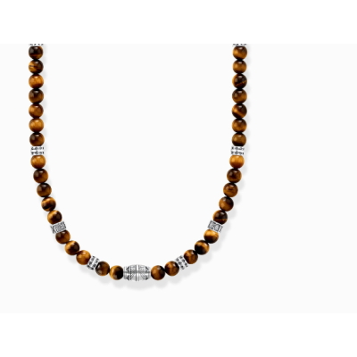 Cadena Thomas Sabo Con Ojo De Tigre Beads Plata Ref: KE2180-826-2-L50