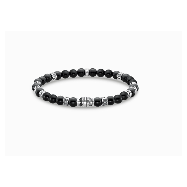 Pulsera Thomas Sabo Con Negras Ónix Beads Plata Ref: A2087-507-11-L19