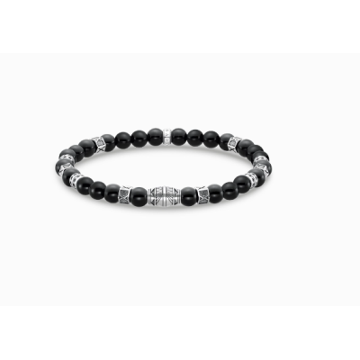 Pulsera Thomas Sabo Con Negras Ónix Beads Plata Ref: A2087-507-11-L17