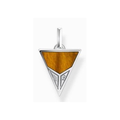 Colgante pirámide con negras ónix beads y ojo de tigre beads plata  PE952-507-7