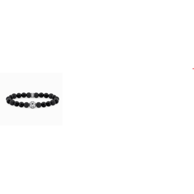 Pulsera Thomas Sabo Caballero Cuentas De Obsidiana Y Plata Ennegrecida Ref: A2145-705-11-L19