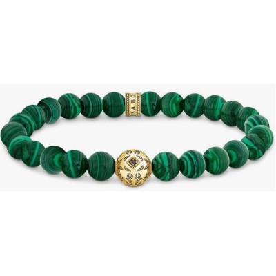 Pulsera de cuentas verdes con baño de oro - Thomas Sabo Ref.A2145-140-6-L19