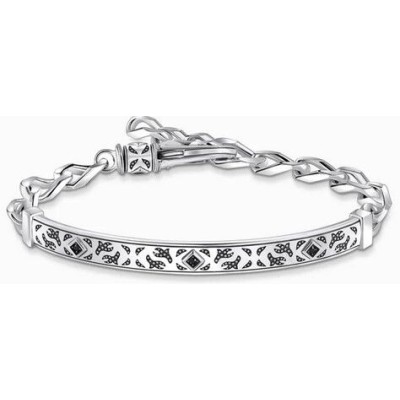 Pulsera Thomas Sabo de plata ennegrecida con motivo de pelaje Ref.A2146-643-19v