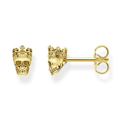 Pendientes Thomas Sabo Calavera Plata De Ley Dorado Ref: H2163-413-39