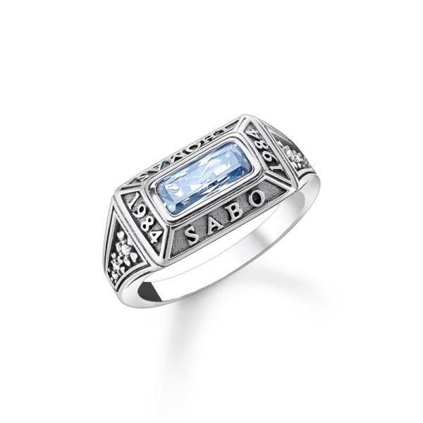 THOMAS SABO TR2340-644-31 COLLEGE RING CON PIEDRA AZUL