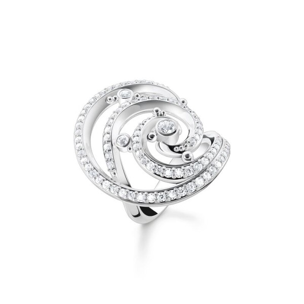 Thomas sabo anillo mujer ola con circonitas Ref: TR2379-051-14