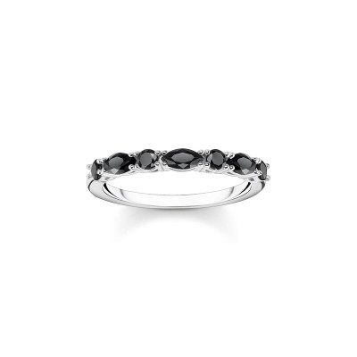 THOMAS SABO TR2341-051-11-54 PIEDRAS NEGRAS PLATA
