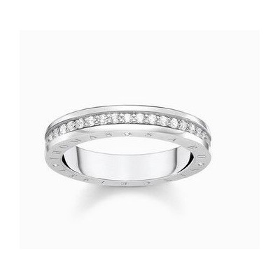 Anillo Thomas Sabo Con Piedras Blancas Pavé Plata Ref: TR2254-051-14-56