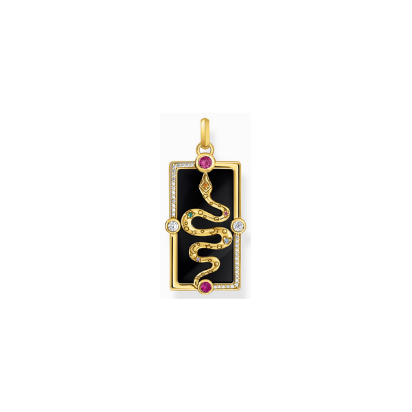 Colgante SraThomas Sabo De Serpiente Con Esmalte En Negro Ref. PE958-565-7