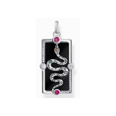 Colgante Thomas Sabo Mujer De Serpiente Con Esmalte En Frío Negro Plata De Ley Ref: PE958-473-7