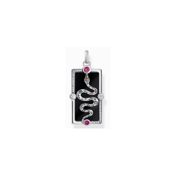 Colgante SraThomas Sabo De Serpiente Con Esmalte En Negro Ref. PE958-473-7