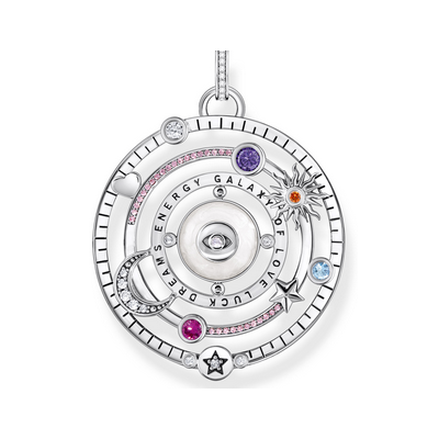 Colgante Thomas Sabo Mujer Semiesfera Con Ojo y Piedras De Colores Plata Ennegrecida Ref: PE957-473-7