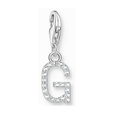 Thomas Sabo Colgante Charm letra G con piedras blancas plata Ref. 1939-051-14