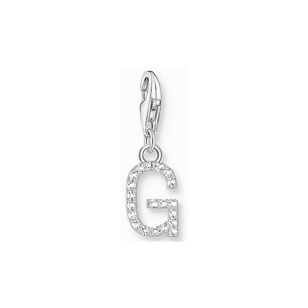 Thomas Sabo Colgante Charm letra G con piedras blancas plata Ref. 1939-051-14