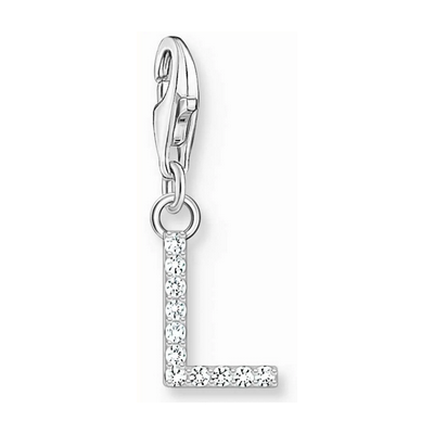 Thomas Sabo Colgante Charm letra L con piedras blancas plata Ref. 1940-051-14
