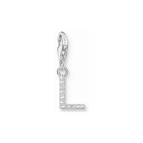 Thomas Sabo Colgante Charm letra L con piedras blancas plata Ref. 1940-051-14