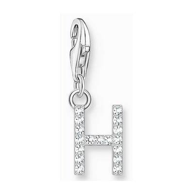Thomas Sabo Colgante Charm letra H con piedras blancas plata Ref. 1947-051-14
