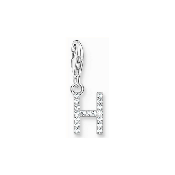 Thomas Sabo Colgante Charm letra H con piedras blancas plata Ref. 1947-051-14