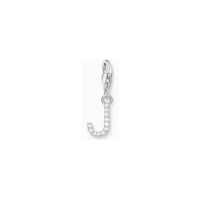 Thomas Sabo Colgante Charm letra J con piedras blancas plata Ref. 1949-051-14