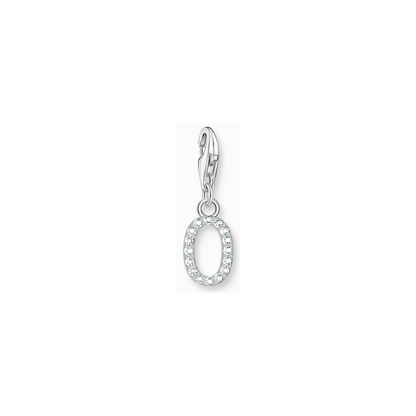 Thomas Sabo Colgante Charm letra O con piedras blancas plata Ref. 1952-051-14