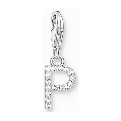 Thomas Sabo Colgante Charm letra P con piedras blancas plata Ref. 1953-051-14