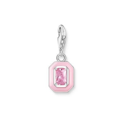 Thomas Sabo Colgante Charm piedra rosa plata Ref. 2030-041-9