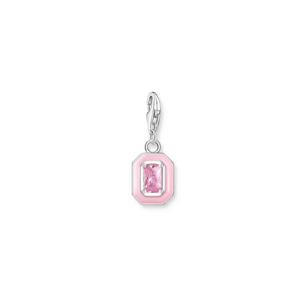 Thomas Sabo Colgante Charm piedra rosa plata Ref. 2030-041-9