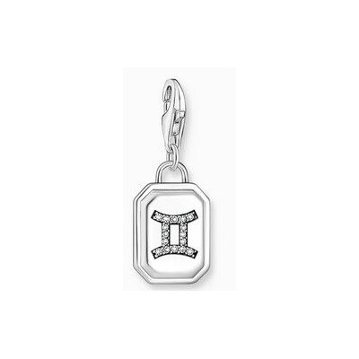 Charm de plata del signo del Zodiaco Géminis con piedras Thomas Sabo Ref.2145-6413-21