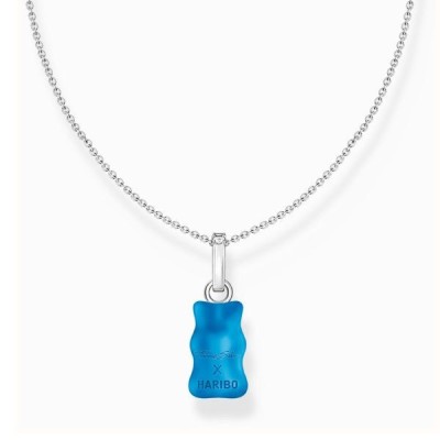 Cadena Thomas Sabo Mujer De Plata Con Colgante Osito Haribo Azul Con Piedras Y Circonitas Ref: KE2209-052-1-L45V