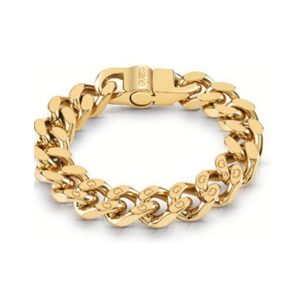 Guess pulsera caballero acero dorado 14mm curb 4dc g engr. yg