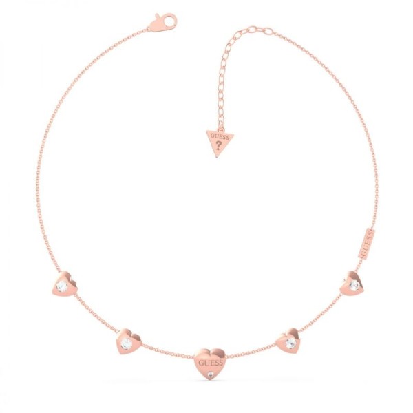 Guess gargantilla mujer acero chapado oro rosa16-18" multi heart chain rg Ref: UBN70030