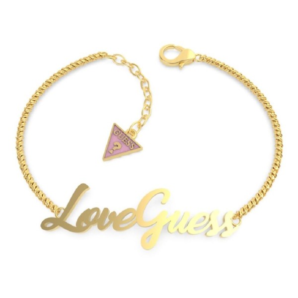 Guess pulsera mujer acero dorada loveguess script yg Ref: UBB70058-S