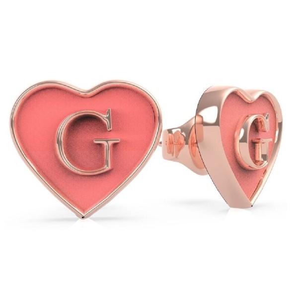 Guess pendientes mujer acero y esmalte coral coral enamel g heart studs rg Ref: UBE70257