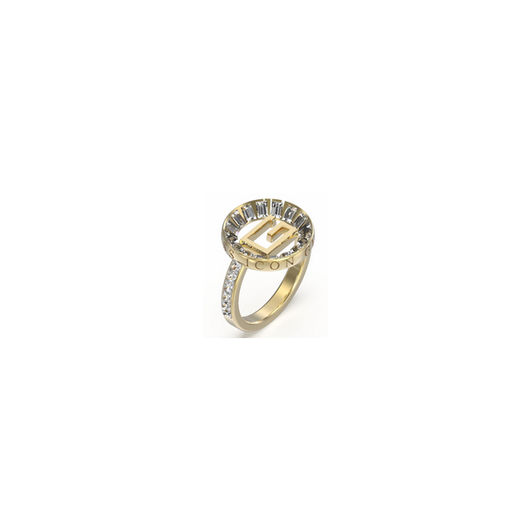 Anillo Guess Mujer Icon Acero Dorado Ref: JUBR03013JWYG56