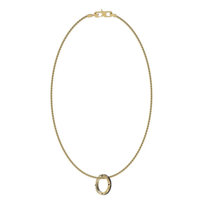 Colgante Guess Caballero Gioelli Acero Dorado Ref: JUMN03216JWYGBKT-U